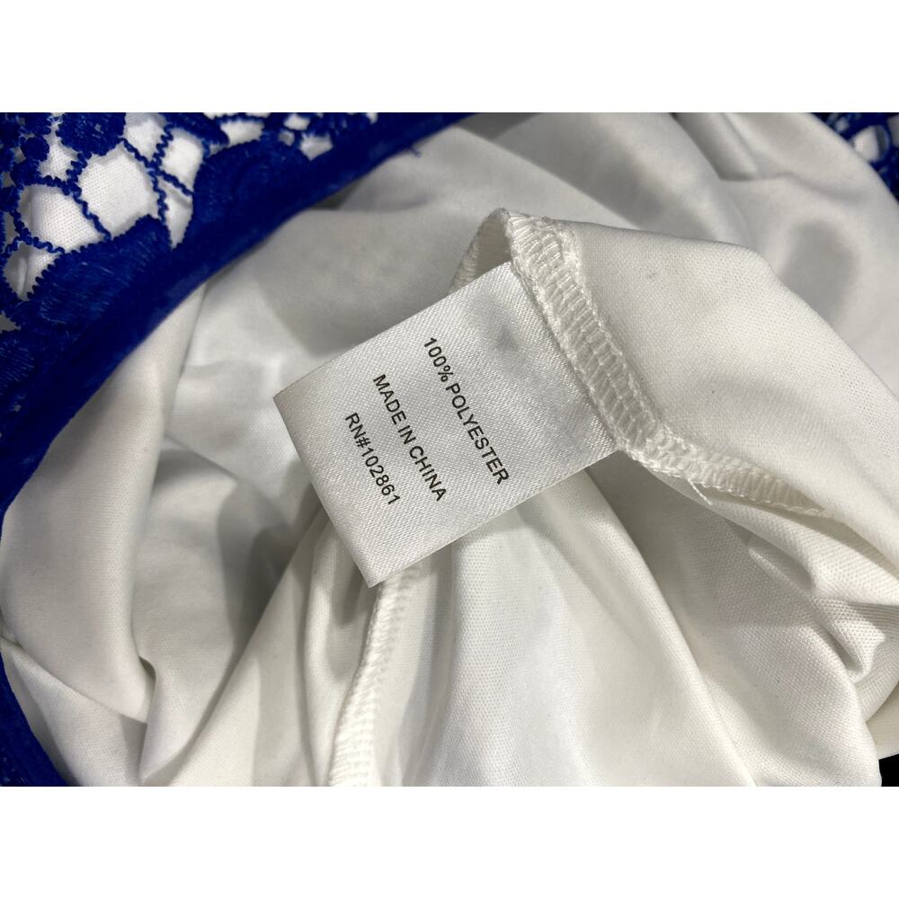 Adore Blue to white Ombre Lace Sleeveless Dress Size Small - Picture 9 of 11